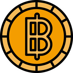 baht Color line icon