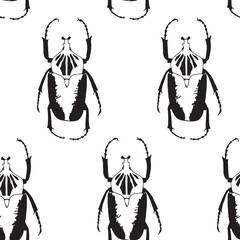 Seamless pattern. Vector illustration. Drawing of bugs.