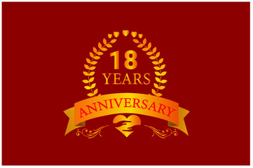 18 years anniversary new logo design