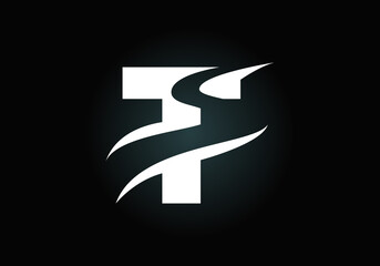 Initial Letter T with backspace S or pathway Logo design vector template, Graphic Alphabet Symbol for Corporate Business Identity