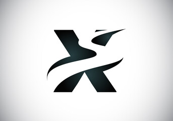 Initial Letter X with backspace S or pathway Logo design vector template, Graphic Alphabet Symbol for Corporate Business Identity