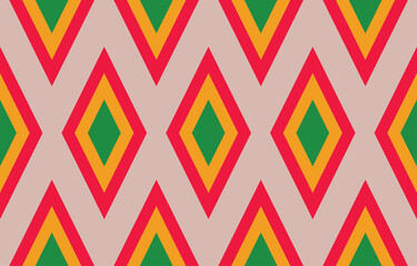 Geometric oriental tribal ethnic pattern traditional background Design for carpet,wallpaper,clothing,wrapping,batik,fabric,Vector illustration embroidery style.