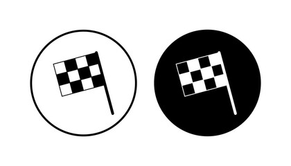 Racing flag icon set. race flag icon.Checkered racing flag icon