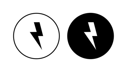 Lightning icon set. electric icon vector. power icon. energy sign