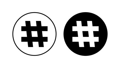 Hashtag icon set. hashtag symbol
