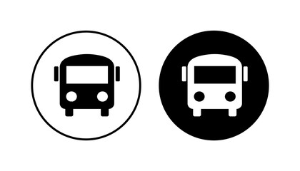 Bus icon set. bus vector icon