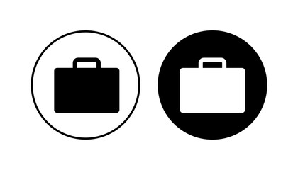 Briefcase icon set. suitcase icon. luggage symbol.