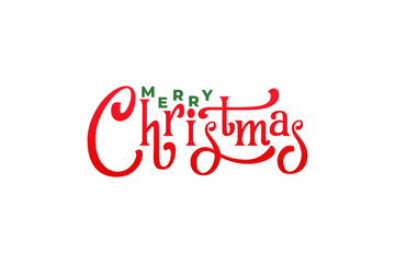 Merry Christmas typography. Holiday Xmas type lettering design
