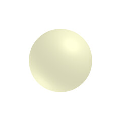 A tennis ball for table tennis on a white background.