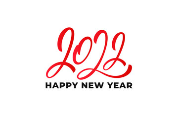 Naklejka na ściany i meble Happy New Year 2022. Vector lettering design for New Year celebration