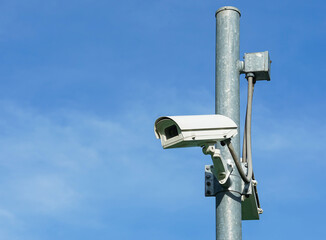 CCTV camera on pole,concept security in home, office,public, ect