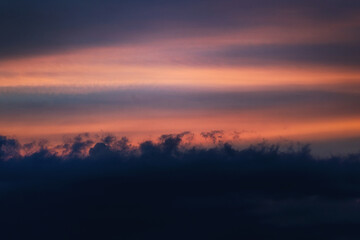 sunset in the mountains