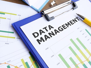 Data management is shown on the photo using the text