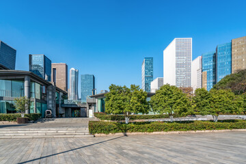 Modern architectural landscape of Hangzhou Qianjiang New Town CBD