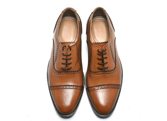 Brown leather shoe 
