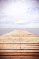 Fototapeta premium wooden pier on the beach
