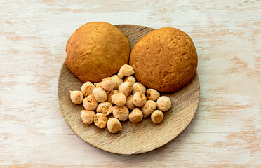 Cookies called Chepacorina and snacks called Diabolines, typical foods of the Colombia.
