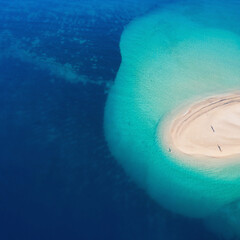 Sandbank und einsame Insel