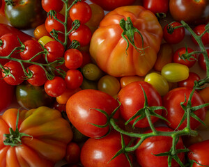mix of different kind of tomatoes