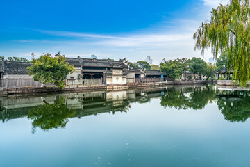 Fototapeta na wymiar Ningbo Tianyi Pavilion Ancient Buildings