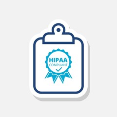 HIPAA Compliant icon isolated on gray background