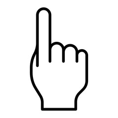 Finger Icon Design. Hand and Fingers Gesture Vector Symbol