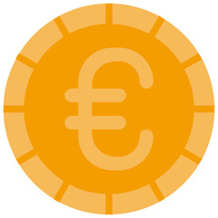 Obraz premium euro flat icon
