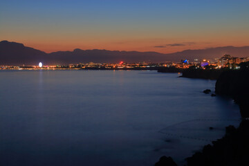 Obraz premium Antalya coast night landscape.