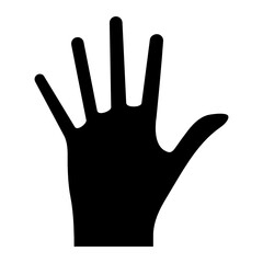 Fingers Black Icon Design. Hand Gesture Logo Symbol Vector
