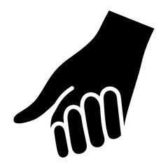 Fingers Black Icon Design. Hand Gesture Logo Symbol Vector