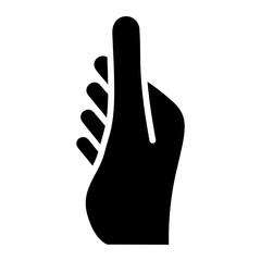 Obraz premium Fingers Black Icon Design. Hand Gesture Logo Symbol Vector
