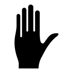 Fingers Black Icon Design. Hand Gesture Logo Symbol Vector