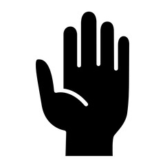 Fingers Black Icon Design. Hand Gesture Logo Symbol Vector