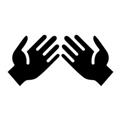 Fingers Black Icon Design. Hand Gesture Logo Symbol Vector