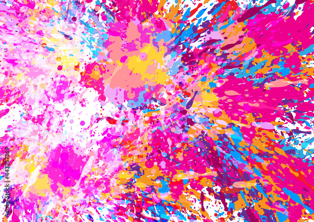 Wall mural abstract vector paint splatter multicolor background design concept. illustration vector design.
