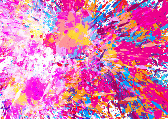 Abstract vector paint splatter multicolor background design concept. illustration vector design.
