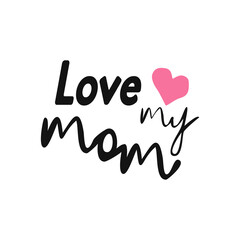 Best Mum Ever - hand drawn lettering phrase isolated on the white background. illustration for banners, greeting card, poster design