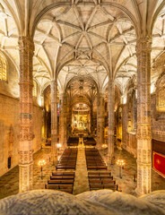 Fototapeta premium Inside Jerónimos Monastery - Lisbon 