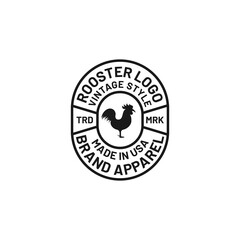 typography logo rooster vintage