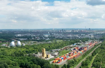 Deurstickers Container-Terminal Nahe Dortmund Binnenhafen © P.S.DES!GN
