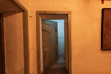 room in an abandoned bomb shelter