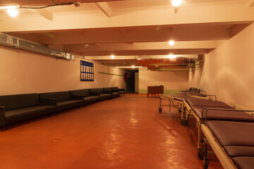 room in an abandoned bomb shelter