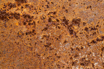 very rusty orange metal surface
