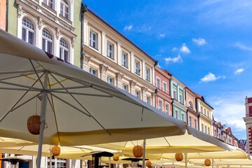 Poznan. Market square on a sunny day.