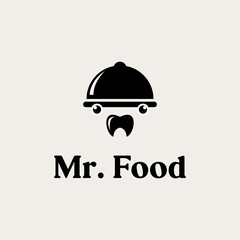 Fototapeta premium Mr Food logo design inspiration. With a flat and elegant style