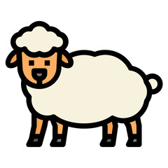 sheep Color line icon