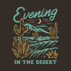 Desert view illustration