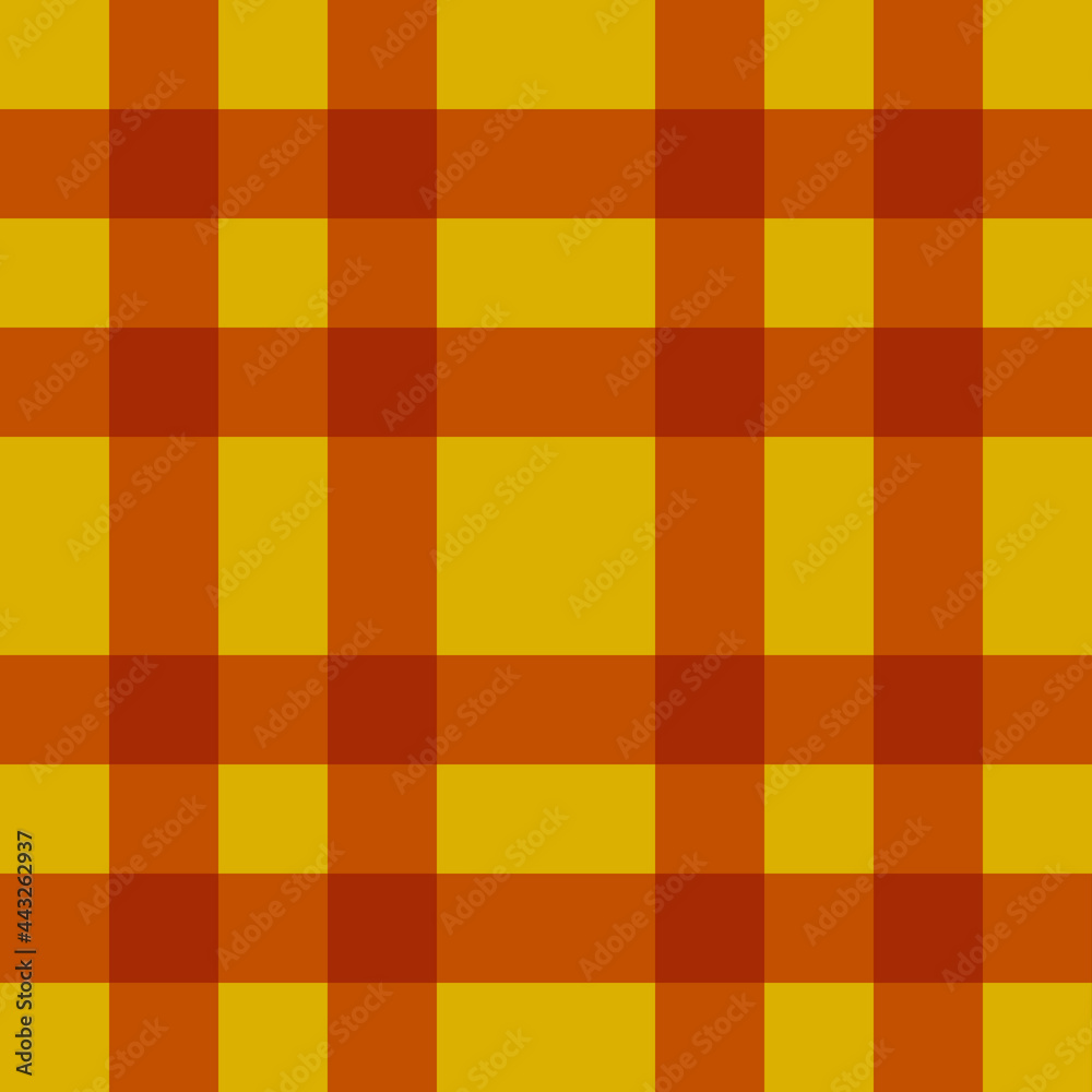 Poster orange and yellow tartan pattern. seamless and vector.