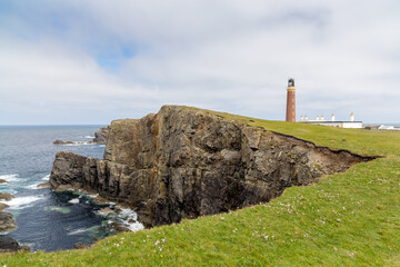 Butt of Lewis lighthouse Isle of Lewis Outer Hebrides Scotland United Kingdom.