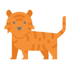 tiger flat icon